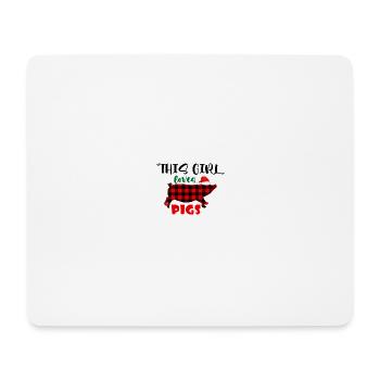 This Girl Loves Pigs Christmas - Mouse Pad (horizontal) - white - Front
