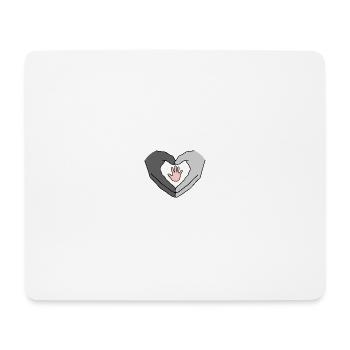 Hands shape heart – family love - Mouse Pad (horizontal) - white - Front