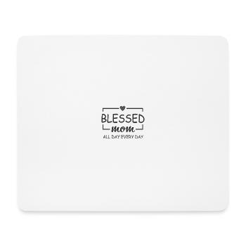 Maman toute la journée, tous les jours, maman chemise - Tapis de souris (format paysage) - blanc - Devant