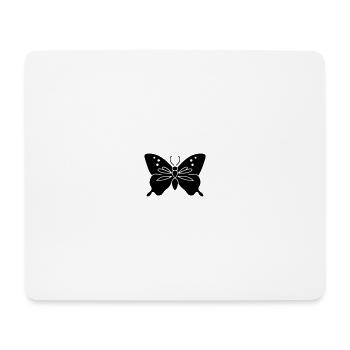 papillon - Tapis de souris (format paysage) - blanc - Devant