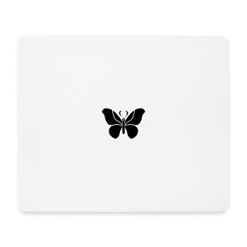 papillon - Tapis de souris (format paysage) - blanc - Devant