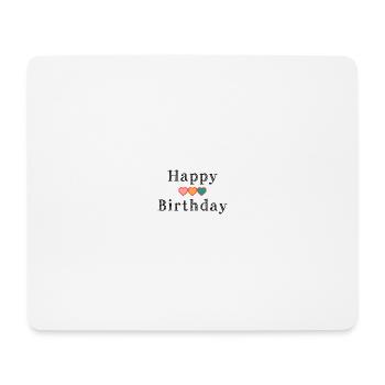 HAPPY BIRTHDAY - Tapis de souris (format paysage) - blanc - Devant