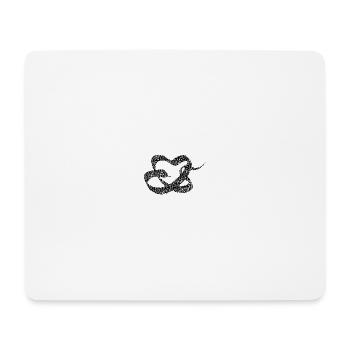 Gemusterte herzförmige Schlange - Mousepad (Querformat) - Weiß - Vorne