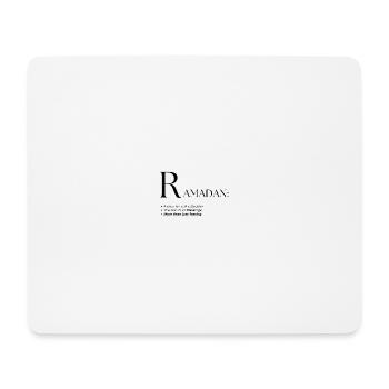Ramadan dictionary text style design - Mouse Pad (horizontal) - white - Front