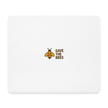 Save the Bees – Bee Logo - Mouse Pad (horizontal) - white - Front