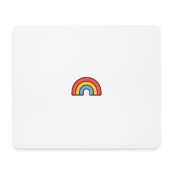 Bright retro rainbow - Mouse Pad (horizontal) - white - Front