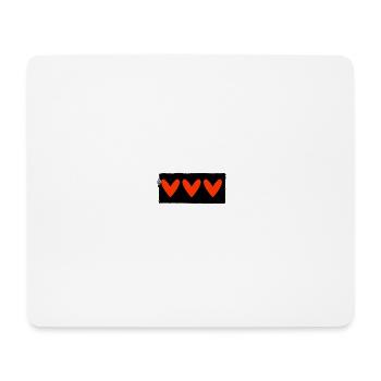 HERZ. HERZ. VALENTINSTAG. LIEBE. LIEBE. PAAR. - Mousepad (Querformat) - Weiß - Vorne