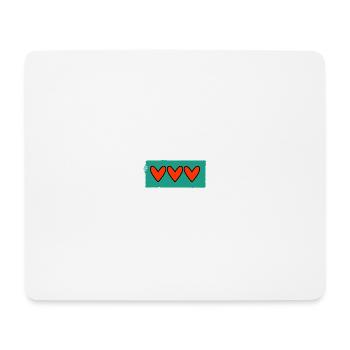 HERZ. HERZ. VALENTINSTAG. LIEBE. LIEBE. PAAR. - Mousepad (Querformat) - Weiß - Vorne