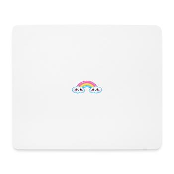 Duo Nuage Arc-en-ciel mignon - Tapis de souris (format paysage) - blanc - Devant