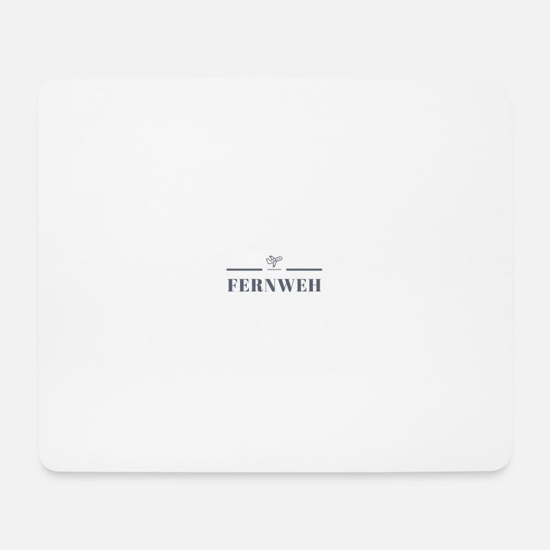 Fernweh - Mousepad (Querformat) - Weiß