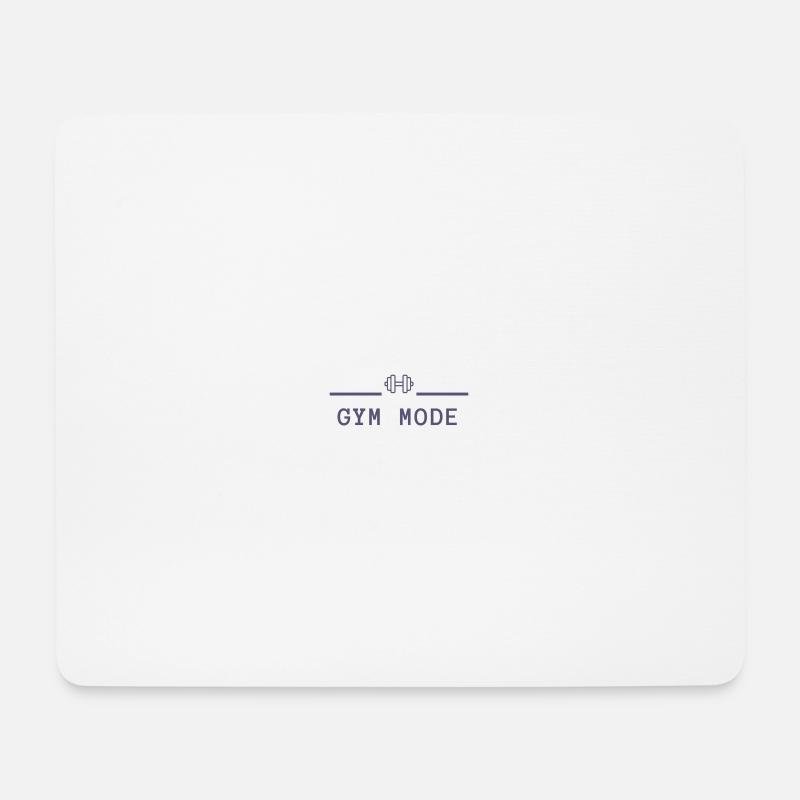GYM MODE - Mousepad (Querformat) - Weiß