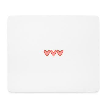 HERZ. HERZ. VALENTINSTAG. LIEBE. LIEBE. PAAR. - Mousepad (Querformat) - Weiß - Vorne
