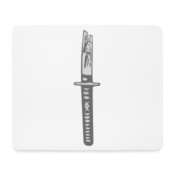 Katana Klinge - Mousepad (Querformat) - Weiß - Vorne
