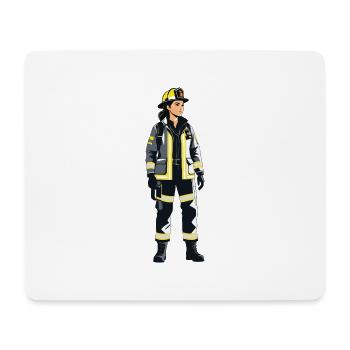 Firefighter Woman - Cool Job Motifs - Mouse Pad (horizontal) - white - Front