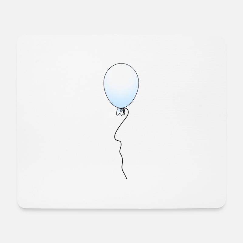 Ballon - Hellblau - Mousepad (Querformat) - Weiß