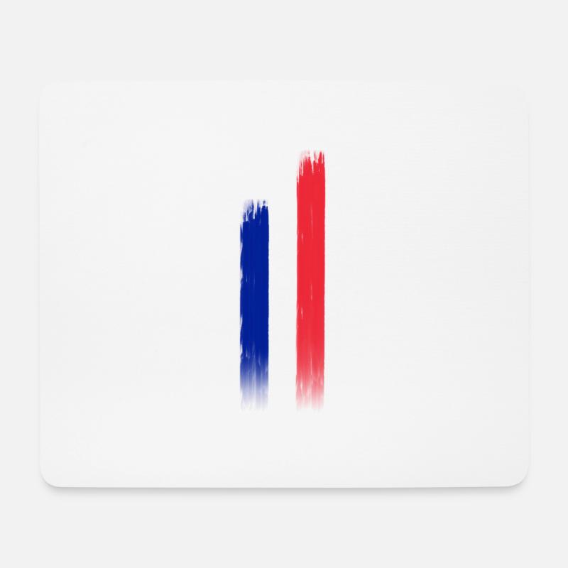 Französische Flagge - Mousepad (Querformat) - Weiß