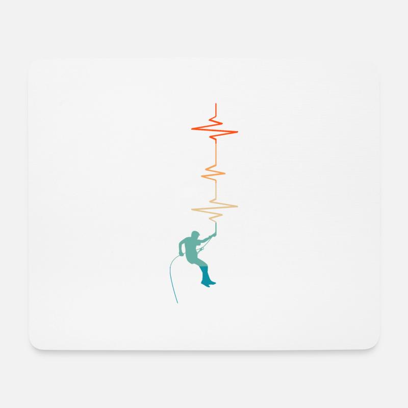 Heartbeat Climbing - Geschenkidee - Mousepad (Querformat) - Weiß