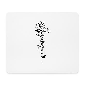 Natascha Name Vorname Namensblume - Mousepad (Querformat) - Weiß - Vorne