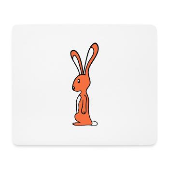 Hase Kaninchen Häschen Steht niedlich Kleintier - Mousepad (Querformat) - Weiß - Vorne