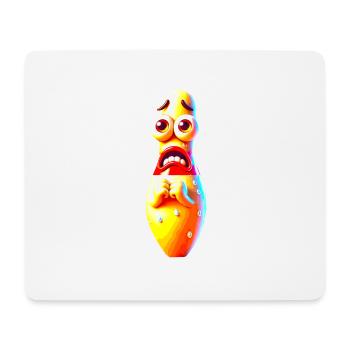Ängstliche Kegel Bowling - Mousepad (Querformat) - Weiß - Vorne