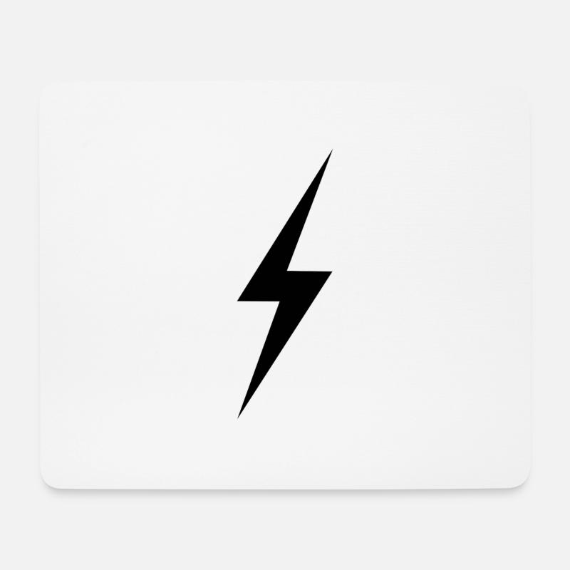 Blitz - Mousepad (Querformat) - Weiß
