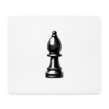 Schachspiel Schachfigur Läufer - Mousepad (Querformat) - Weiß - Vorne
