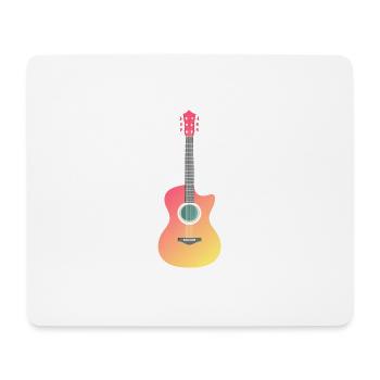 Gitarre coole Vektordesign temporäre Kunst - Mousepad (Querformat) - Weiß - Vorne