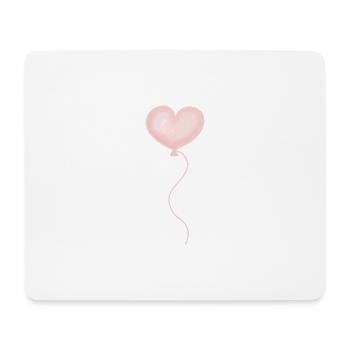 Luftballon herz - Mousepad (Querformat) - Weiß - Vorne