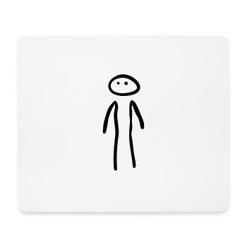 Mann Stehend - Mousepad (Querformat) - Weiß - Vorne