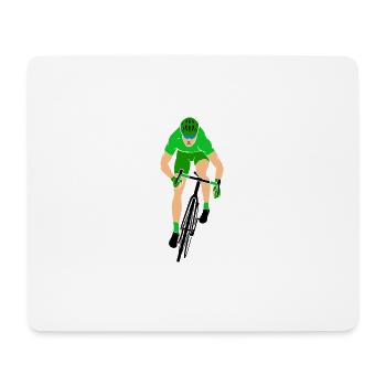 Sprinter sur le vélo de route - Tapis de souris (format paysage) - blanc - Devant