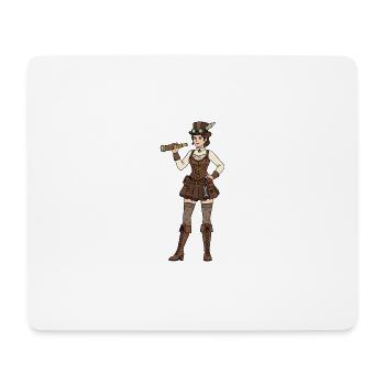Steampunk Woman - Mouse Pad (horizontal) - white - Front