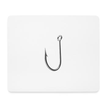 Angelhaken 3D - Fishing Hook - Mousepad (Querformat) - Weiß - Vorne