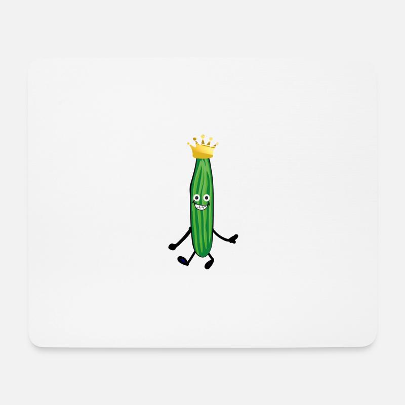 gurken,prinz,gurken,gurke,salatgurke,krone - Mousepad (Querformat) - Weiß