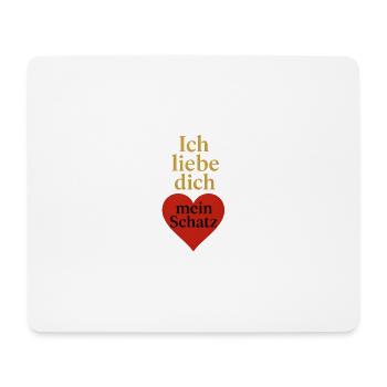 Ich liebe dich - Mousepad (Querformat) - Weiß - Vorne