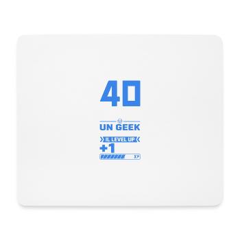 40 Ans Humour Geek 40 Ans Anniversaire Gamer - Tapis de souris (format paysage) - blanc - Devant