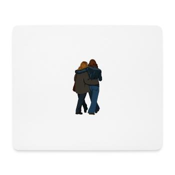 Amitié - Tapis de souris (format paysage) - blanc - Devant