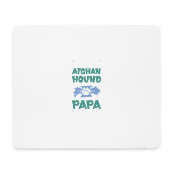 Chien de chasse afghan Chiens Papa - Tapis de souris (format paysage) - blanc - Devant