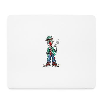 Surrealer Straßentyp im Anzug - Mousepad (Querformat) - Weiß - Vorne