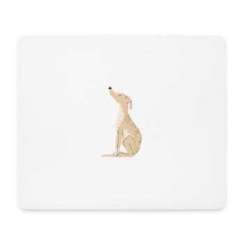 Windhund gestromt - Mousepad (Querformat) - Weiß - Vorne