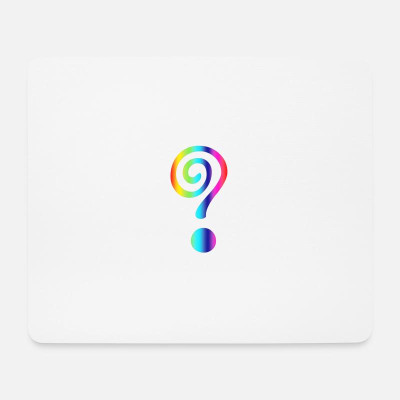 Fragezeichen - Mousepad (Querformat) - Weiß