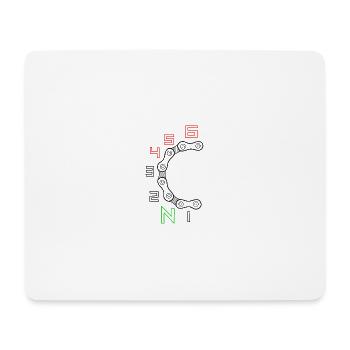Basketball Glaube Emblem Philipper 4:13 - Mousepad (Querformat) - Weiß - Vorne