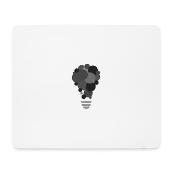 CREATIVITY lightbulb black and white schwarz/weiss - Mousepad (Querformat) - Weiß - Vorne