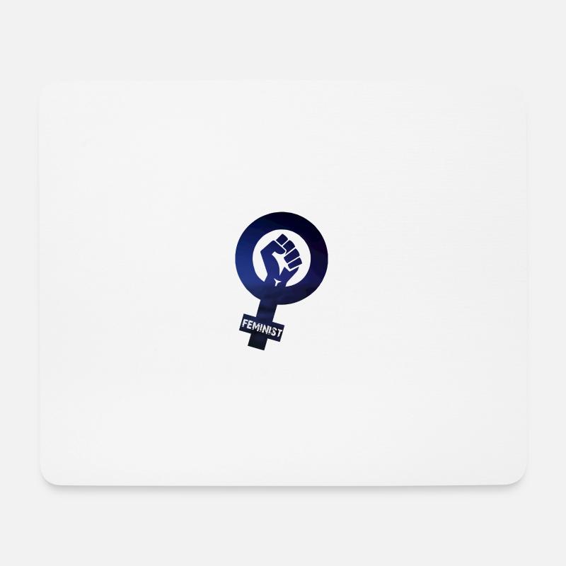 Feminist Girlpower - Mousepad (Querformat) - Weiß