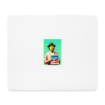 Bubblegum Selfie in Selfie - ARTWORK on LSD - Mouse Pad (horizontal) - white - Front