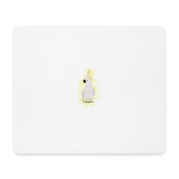 Cockatoo, birdwatcher, biologist, ornithologist - Mouse Pad (horizontal) - white - Front
