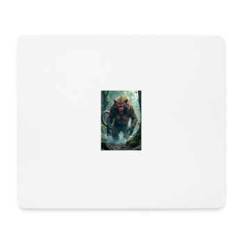 Nue Terrifying chimera yokai with glowing eyes and - Mouse Pad (horizontal) - white - Front