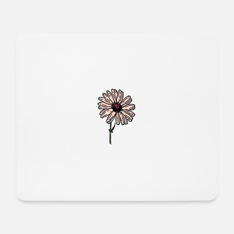 fleur - Tapis de souris (format paysage) - blanc