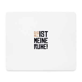 Ruhe.Silentium.Konzentration Arbeitsstelle Werkst - Mousepad (Querformat) - Weiß - Vorne