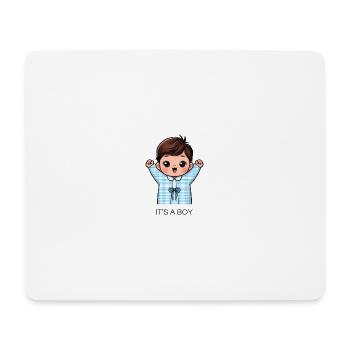 IT S A BOY - Mousepad (Querformat) - Weiß - Vorne