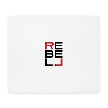 REBELL schwarz-rot - Mousepad (Querformat) - Weiß - Vorne